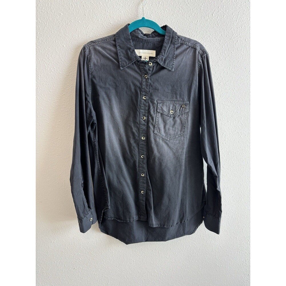 Paula Cahen D'Anvers Argentina Black‎ Cotton Shirt Crown Logo Women's XL / 42